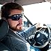 Verdster Casual Oversized Shield Sunglasses For Men - Matte Black Frame Wraparound Terminator Shades - Great for Driving & Beach use - Accessories Included