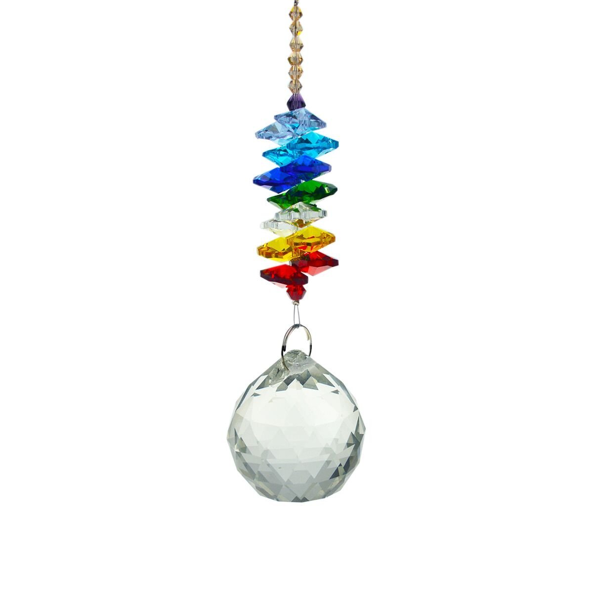 juanxian Feng Shui 40mm Clear Crystal Ball Pendant Rainbow Maker Collection Hanging Suncatcher Wedding Favors W1735