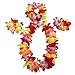 AniiKiss Hawaiian Hula Garland Leis Necklaces Bracelets Headband Ruffled Simulated Silk Flower for Party Favor, Pack of 4 Large Size 41''