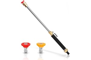VANPET 2024 Upgraded Pressure Garden Hose Wand, Includes 2 High-Pressure Nozzles and Quick Connectors, Hydro Jet Hose Nozzle 
