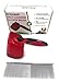 QOUKETT Dog Shedding Brushes, Pet Grooming and Self Cleaning Slicker Brush for Dogs and Cats, Comb, Stainless Steel Groom Tools with Built-in Cleaner Button Detangling & Stainless Comb