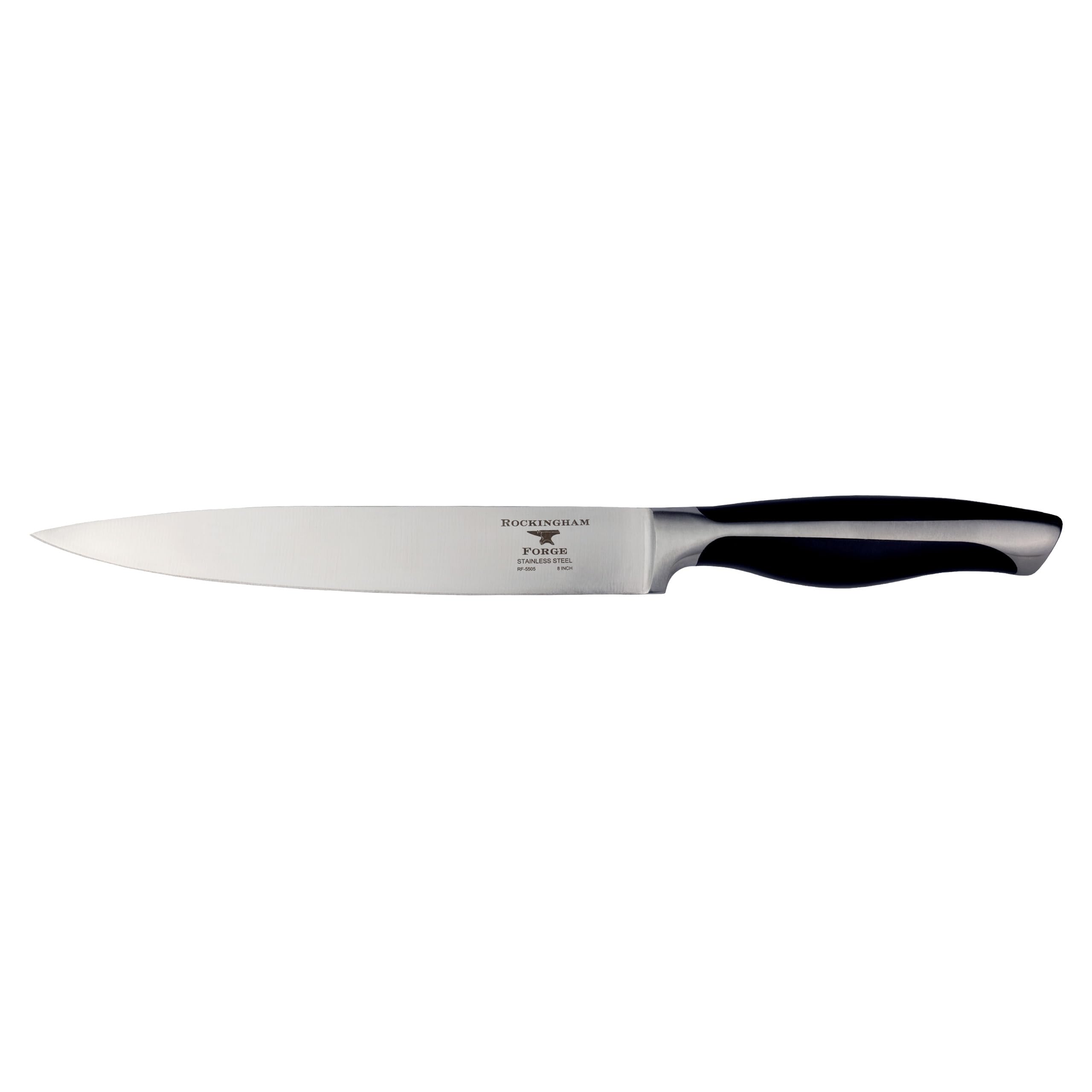 Rockingham Forge Essentials 5500 Series Carving Knife with Black POM Handles, Stainless Steel Blade, 7”
