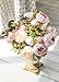 Veryhome Artificial Silk Peony Bouquets Wedding Home Decoration,Pack of 1 (Light Pink)