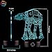 3D Optical Illusion Night Light - 7 LED Color Changing Lamp - Cool Soft Light Safe For Kids - Solution For Nightmares - Star Wars all Terrain Armored Transport AT-AT Walker