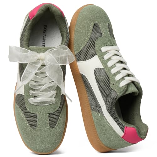 BOSTANTEN Women's Fashion Sneakers Retro Sneakers Lace-Up Shoes with Mesh at Amazon
