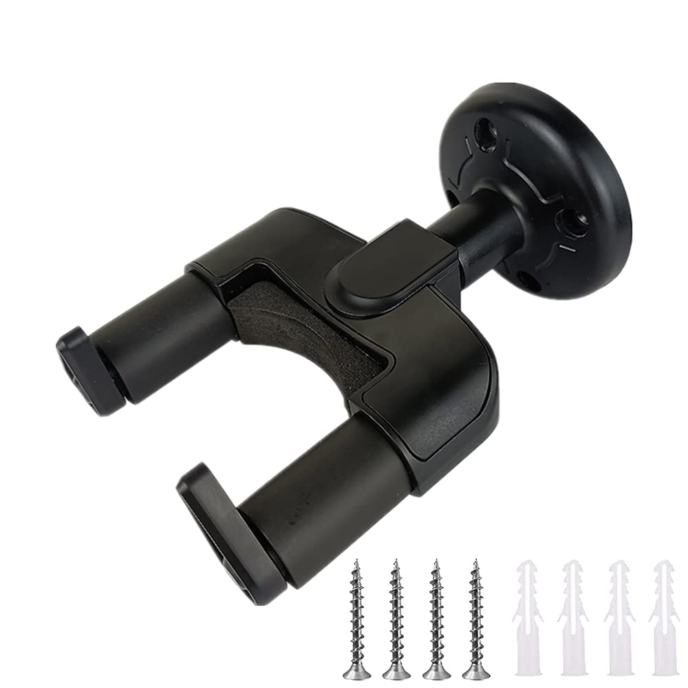 NA 1 PCS Locking Guitar Hook Automatic Guitar Lock Guitar Wall Mount Bracket for All Size Guitars Bass, Mandolin, Banjo, Ukulele Acoustic Guitar Stand