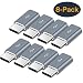 Micro USB to USB C Adapter,8-Pack Aluminum USB Type C Adapter Convert Connector Compatible with Samsung Galaxy S10e S9 S8 Plus Note 9 8, LG V35 V30 V20 G7 G6 G5,Pixel 2 XL,Moto Z2 Z3(Gray) primary