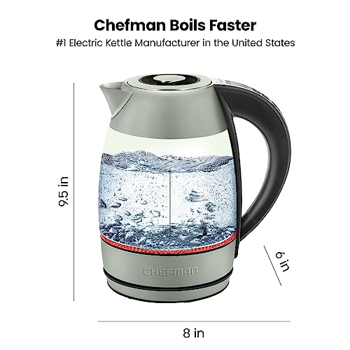 Chefman Digital Electric Kettle with Rapid 3 Minute Boil Technology