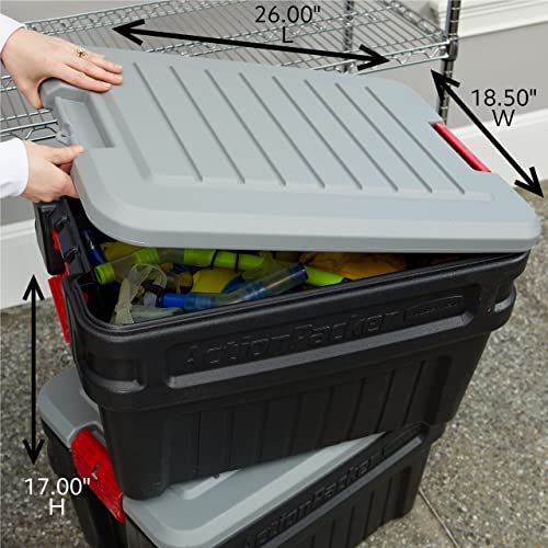 Rubbermaid ActionPacker️ 24 Gal Lockable Storage Bins Pack of 2