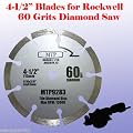 60 Grits 4-1/2" 4.5 inch Diamond Circular Saw Blade for Rockwell Rk3441k , Worx WX429L 9.5mm/ 3/8" arbor Tile Grout Concrete, Brick, Block, Masonry