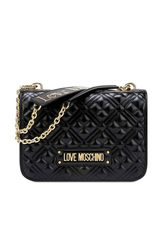 Love Moschino Women's Jc4201pp0a Shoulder Bag, Black (Black Quilted), 9x19x26 Centimeters (W x H x L)