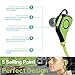 Bluetooth Earphones, Tenswall Sweatproof Wireless Bluetooth Earbuds Headset Headphones Noise Cancelling, Green