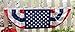 Collections Etc Patriotic 5 Ft Long American Flag Bunting, Traditional