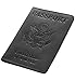 Shvigel Travel Wallet - Passport Holder - Genuine Leather - for Men & Women - Passport Cover Case (Black Vintage)
