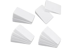 12pcs Furniture Leveling Shims, Rubber Door Stopper Wedge, Stackable Cuttable Furniture Levelers Toilet Shims, Non-Slip Textu
