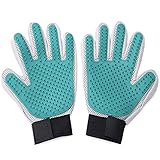 Garrein Pet [Upgrade 259 Tips Version] Grooming Glove-Gentle Massage Tool with Enhanced Five Finger Design -Deshedding Brush-Efficient Pet Hair Remover Mitt for Dogs,Cats,Horses (Green-259 Tips)
