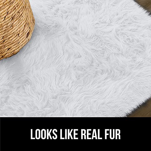 Gorilla Grip Fluffy Faux Fur Rug, Machine Washable Soft Furry Area Rugs