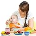 HM-tech 6pcs Bamboo Kids Plates for Baby Feeding, Toddler Plates (8” x 8” x 1”), Tableware for Baby Toddler Kids Bamboo Toddler Dishes & Dinnerware Sets