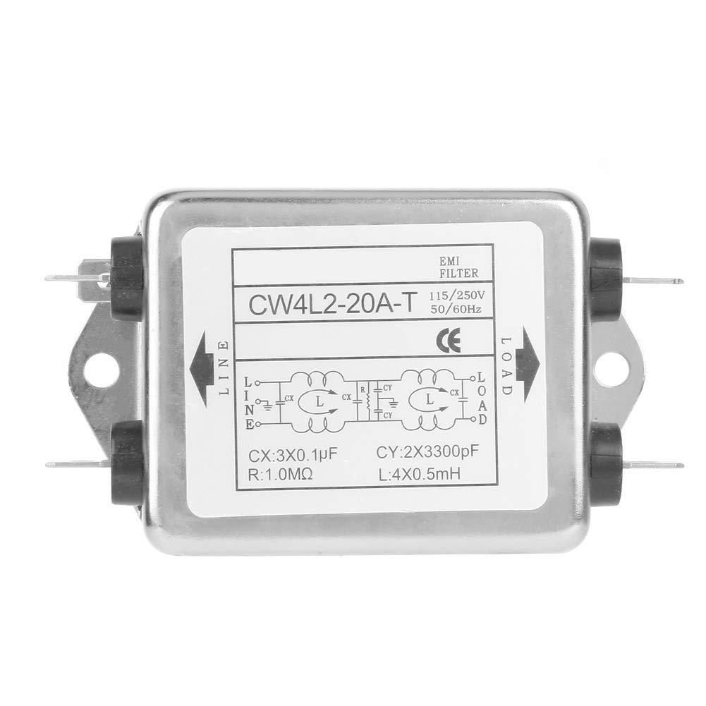 CW4L2-20A-T EMI Power Filter Single-p Double-Section Power Filter 115V/250V