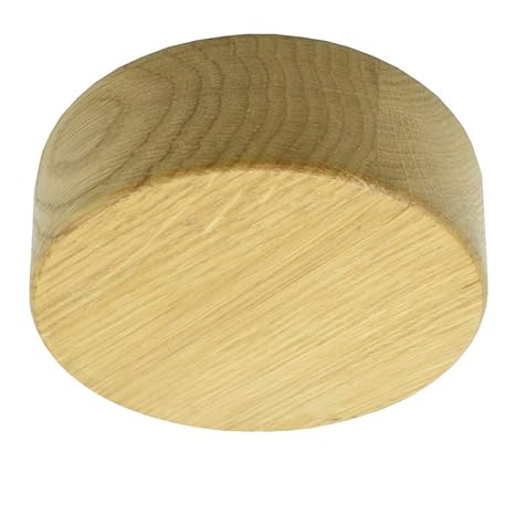 Verteilerdose Holz Eiche mit Zubehör ø 85x28mm Verteilerbaldachin Aufputzdose Anschlussdose Echtholz braun