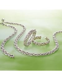 Ross-Simons - Pendientes de aro de plata de ley, tamaño mediano