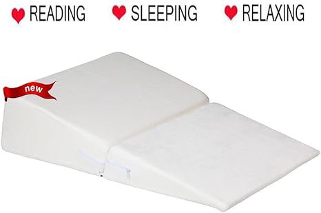 Angel Folding Wedge Pillow Supportive Foam Wedge Bed Pillow For