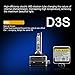 CougarMotor HID Xenon Headlight Replacement Bulbs - D3S - 35W 6000K (Pack of two bulbs)