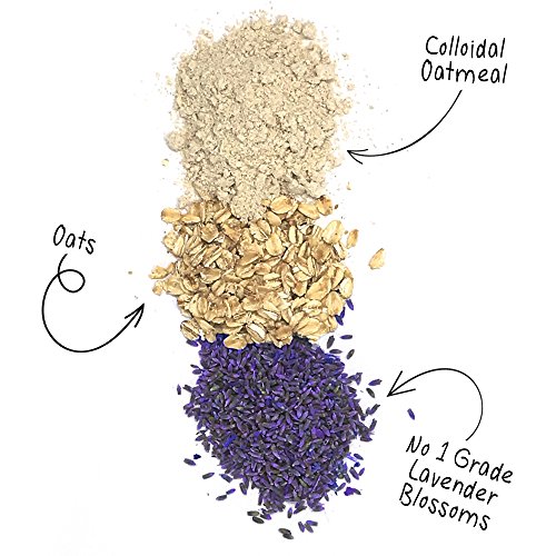 Lavender Oatmeal Bath Tea with Sample Soap - Relaxing, All Natural, Herbal Tub Tea 3-packs to Heal, Soothe, Soak and Recover