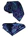 HISDERN Paisley Tie Handkerchief Woven Classic Men's Necktie & Pocket Square Set
