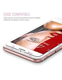 XClear - Protector de pantalla para iPhone 8 y iPhone 7 (4,7 pulgadas, 3 unidades), película de vidrio templado + bandeja de alineación compatible con iPhone 6 6s 7 8 [compatible con funda]