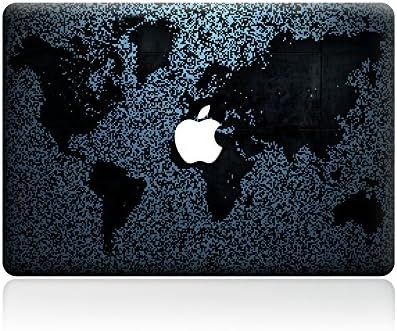 H4S Removable Decorative PVC MacBook Decals Skin Stickers Mac Full Cover Decals for Apple Laptop MacBook Pro 13 Inches Model A1278, Map Silhouette