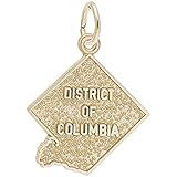 Gold Plated District Of Columbia Charm, Charms for