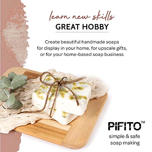 Pifito White Melt and Pour Soap Base (2 lb) │ Premium 100 Natural