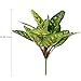 HOGADO Artificial Shrubs, 2pcs Silk Greenery Plants Tropical Leaves Wall Planter Office Veranda Pot Patio Kitchen Multi-Color