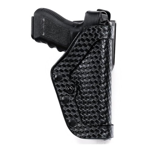 Uncle Mike's Mirage Basketweave Nylon Pro-2 Dual Retention Duty Jacket Holster (25, Right Hand)
