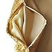 AMAZLINEN(TM Decorative Glitzy Sequin & Comfy Satin Solid Throw Pillow Cover 18 Inch Square Pillow Case, Hidden Zipper Design, 1 Cover Pack Only(Gold)