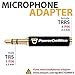 TRRS to TRS Aux Male to Female Adapter - TRRS Adapter for iPhone and Android - Microphone 3.5mm Jack Adapter - Male Female Adapter for Lavalier Lapel Microphone