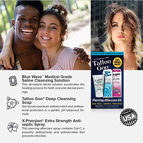 Tattoo Goo Piercing Aftercare Kit Keeps Piercings Healthy Complete