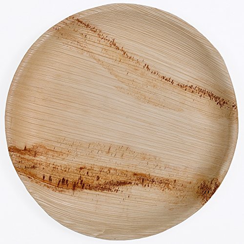 GREEN ATMOS 100 PACK - 10 SHALLOW ROUND PARTY/ WEDDING DINNER BUFFET PLATE BIODEGRADABLE, COMPOSTABLE AND ECO-FRIENDLY DISPOSABLE ARECA PALM LEAF PLATES GREEN ATMOS 100 PACK - 10" SHALLOW ROUND PARTY/ WEDDING DINNER BUFFET PLATE BIODEGRADABLE, COMPOSTABLE AND ECO-FRIENDLY DISPOSABLE ARECA PALM LEAF PLATES