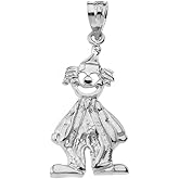 Claddagh Gold High Polish 925 Sterling Silver Auguste Clown Charm Pendant