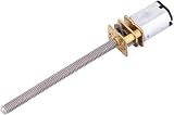 Zunate N20 12V Gear Motor 1000RPM Ball Screw M4x55mm Lead Screw Thread Output view 1