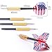 COMSUN 18 Pack Needle Tip Darts Set, with National Flag Flights (6 Styles), 18 Grams Stainless Steel Needle Brass Barrels with 5 Extra Free PVC Dart Rods for Any Dartboard