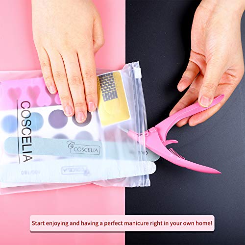 Coscelia Nail Polish Manicure Kit 5 Colors Soak Off Gel Polish with 48W LED UV Nail Lamp Top and Base Coat Decoration Nail Remover Manicure Professional Tool Set Starter Kit