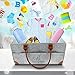 luxury little Diaper Caddy Organizer, Large Cotton Rope Nursery Baby Basket, Changing Table Organizer for Baby Diaper Storage, Portable Car Organizer with Removable Divider, Baby Shower Gifts (Grey)