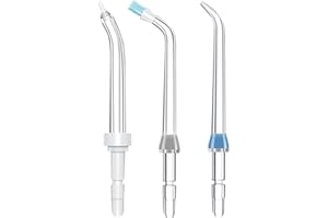 PEHADU Replacement Parts for Waterpik Pik Water Flosser Compatible with Waterpik Water Flossers and Other Brand Oral Irrigators(1 Classic Jet Tips & 1 Orthodontic Tips & 1Plaque Seeker Tips)