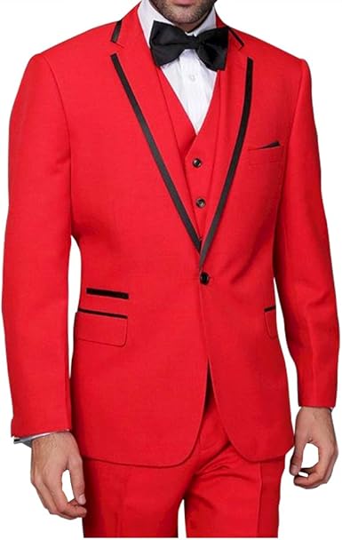 Red groomsmen suits Clearance
