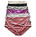 Viola's Secret Women Satin High Waist Brief 6 pack of Plus Size Plain Satin Underwear (3XL)