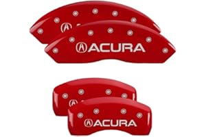 MGP Caliper Covers - Brake Caliper Covers 2009-2014 Acura TL - Front and Rear Set - Red