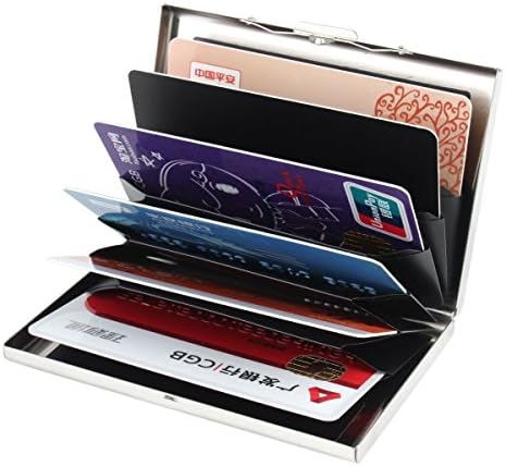 Clairty RFID Blocking Card Holder for Men Women Card Protector Durable Stainless Steel Materials
