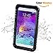 Note 4 Waterproof Case, iThrough Waterproof, Driving Swimming Shock Proof Case, Waterproof Protection up to 20ft/6M, Protective Carrying Cover Case for Samsung Galaxy Note 4 (Black)